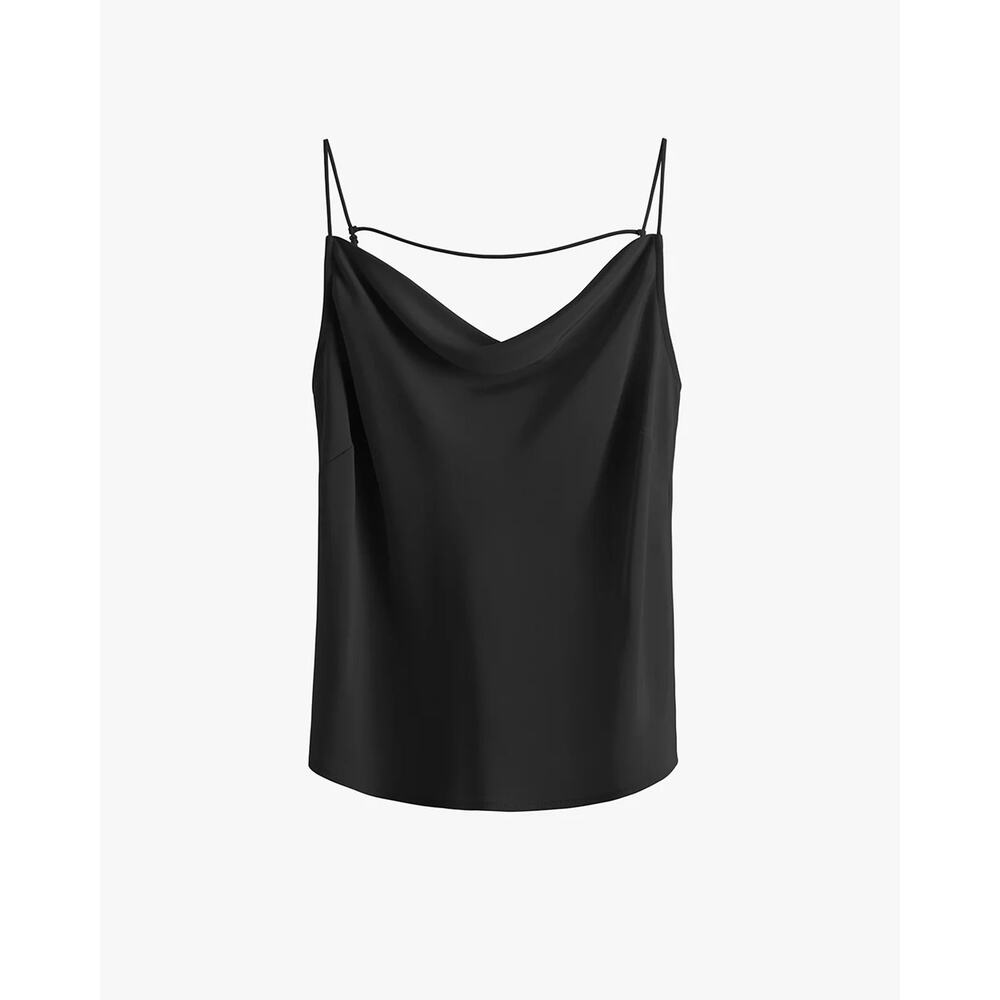 Nwot CUYANA Silk Cowl Cami Black